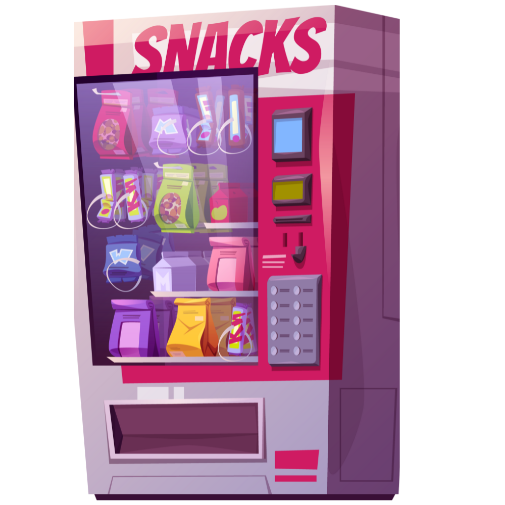 Modern purple-themed vending machine by ZapVends